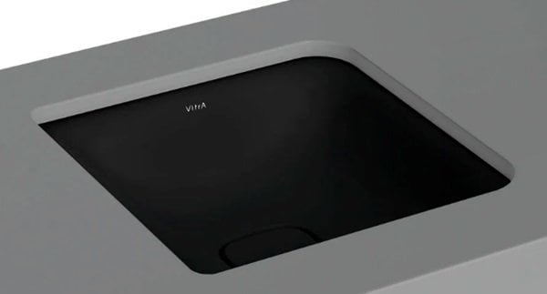 Vitra 7533B083-1083 Metropole Kare Tezgahaltı Lavabo Mat Siyah.